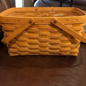 Longaberger Basket with handles/liner